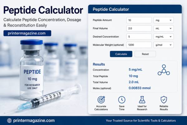 Peptide Calculator: A Complete Guide to Accurate Peptide Reconstitution and Dosage